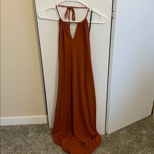 Burnt Orange Maxi Dress Small